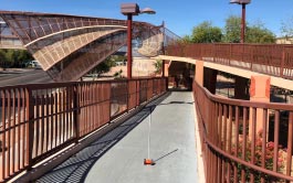 Metal painting services on a bridge