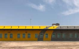 Commercial painting services on an exterior wall