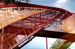 Metal painting services on a bridge