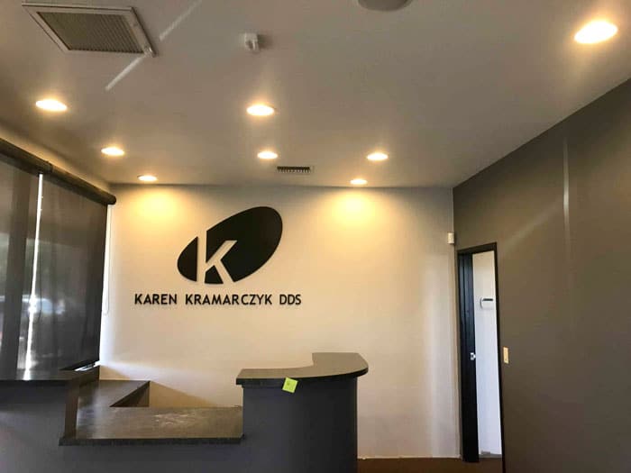 Commercial interior painting services in progress