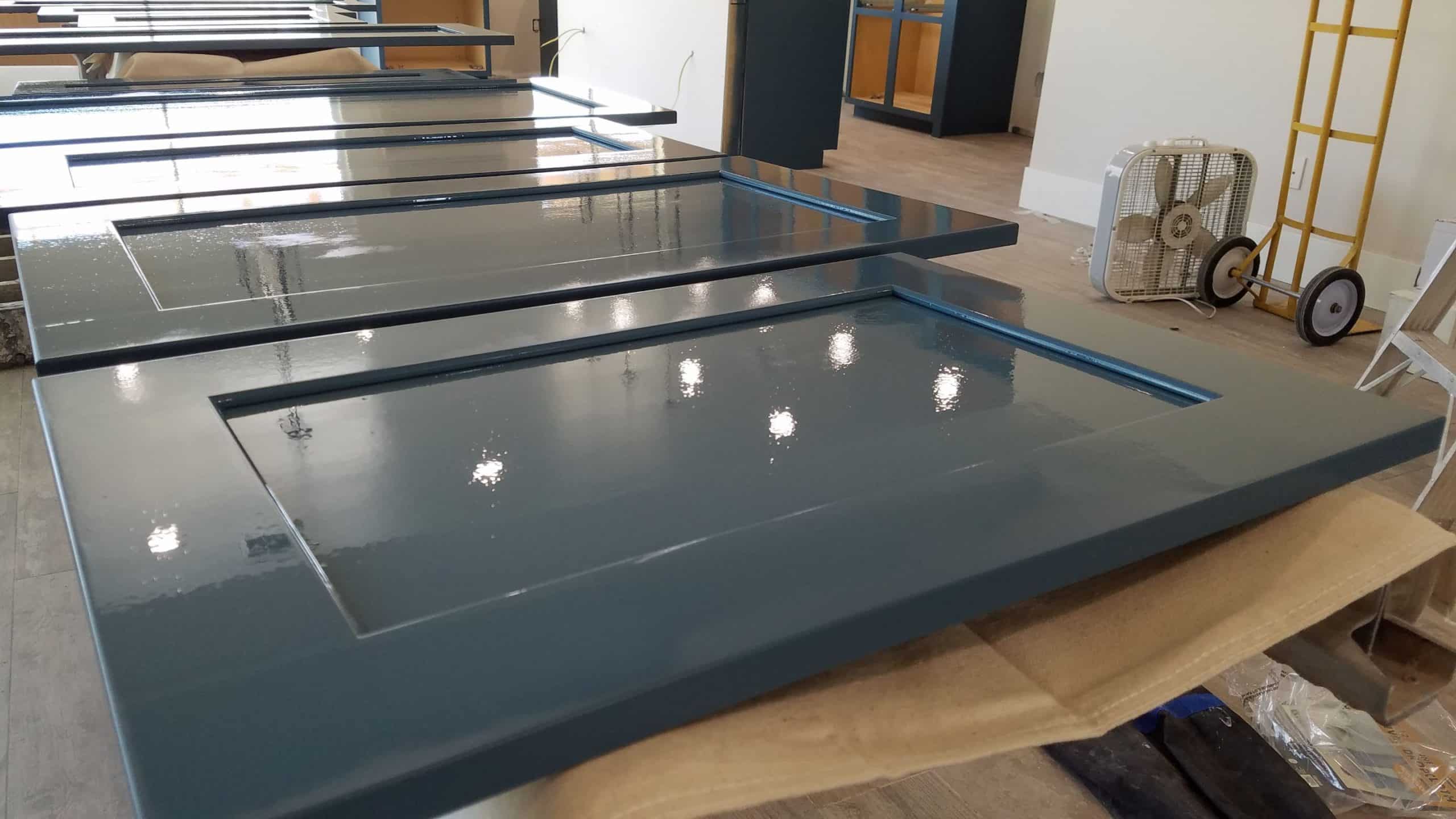 drying painted cabinet doors