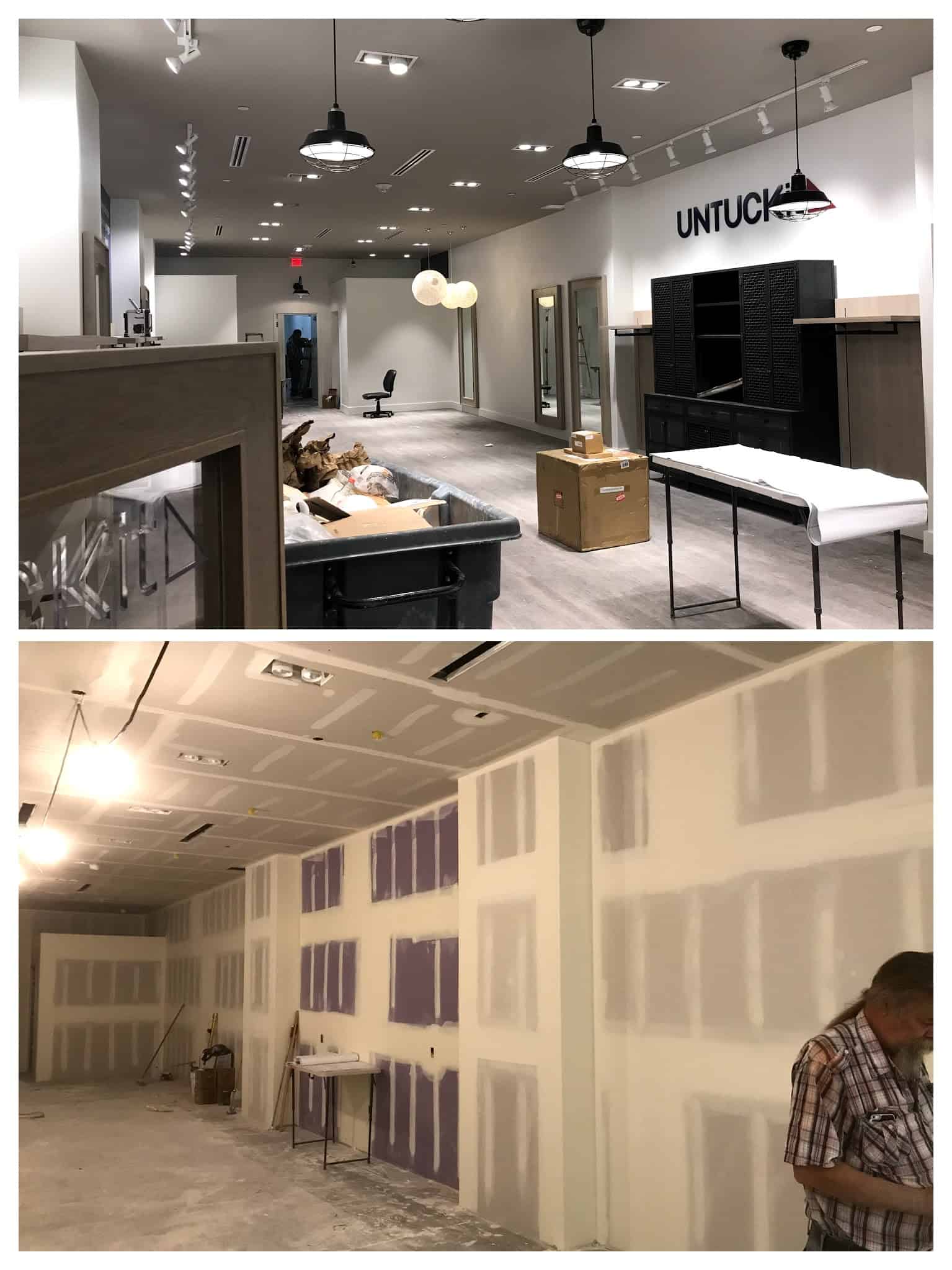 Commercial painting project collage by ACP Painting