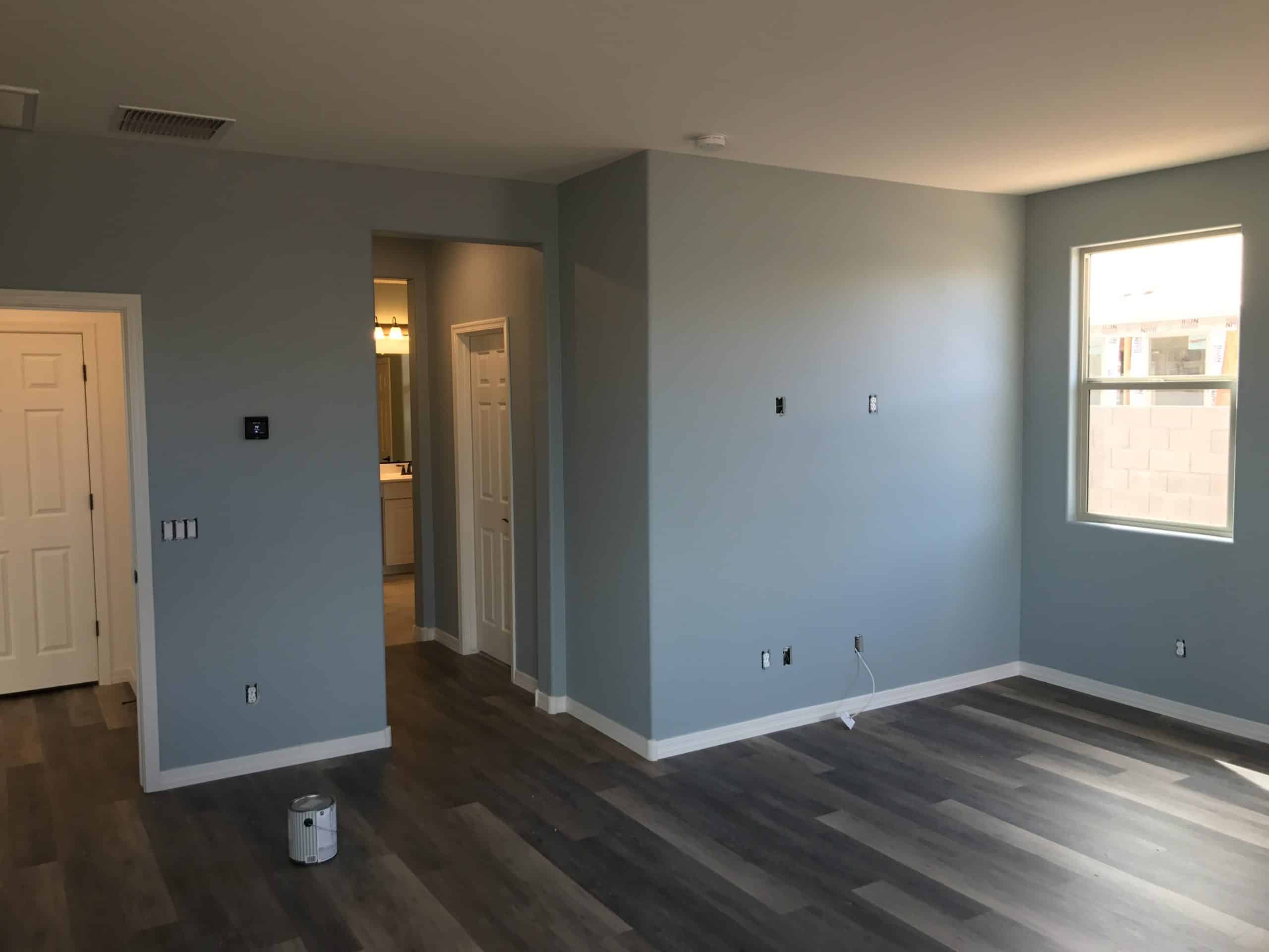 Interior painting services in a bright living space