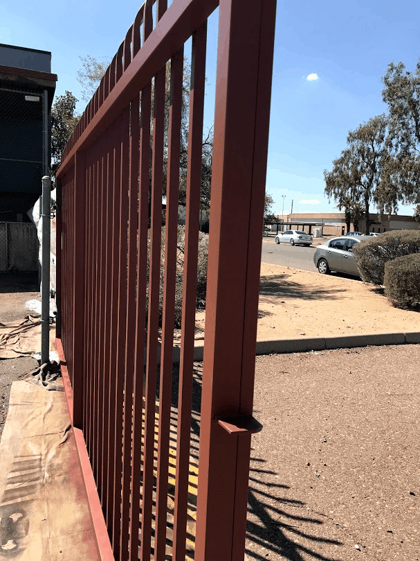 Metal fence painting