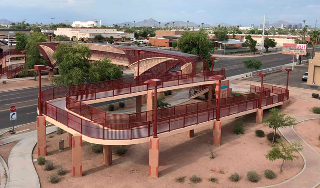 Metal painting services on a bridge in Arizona