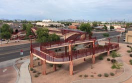 Painting services on a public metal structure